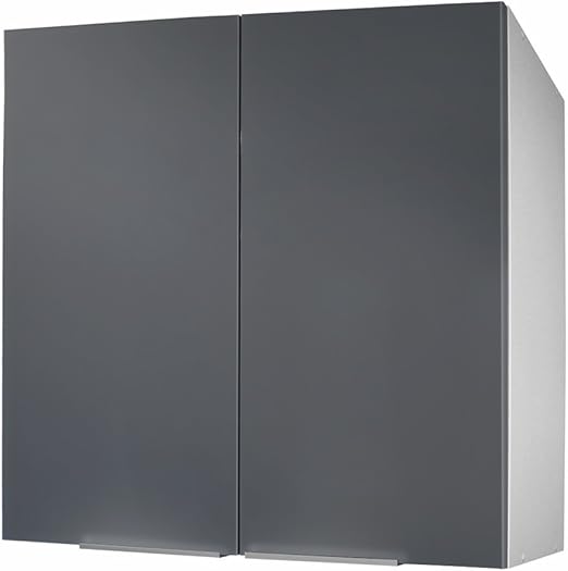 Berlioz Creations Cp8hgm Meuble Haut De Cuisine Avec 2 Portes Gris Super Mat 80 X 34 X 70 Cm