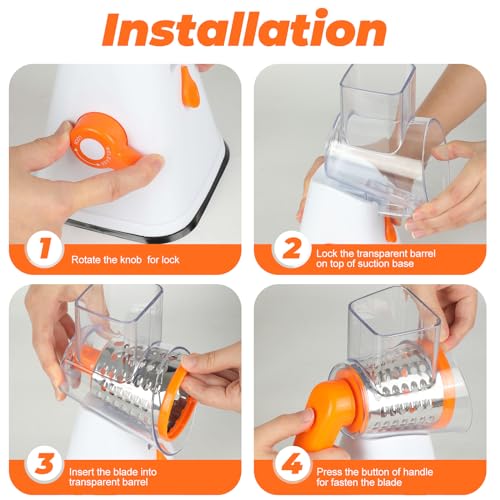 MultiPurpose Rotary Graters for Kitchen, Rotary Cheese Grater, Cheese