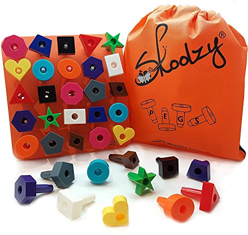 4 Peg+board+Shapes+Puzzle+38pc