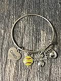 Softball Coach Charm Bangle Bracelet- Softball Jewelry for Women - Perfect Gift for Softball Coaches