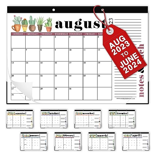 Succulent Teacher Desk Calendar 20232024 Academic Desk Calendar 2023