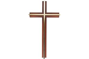 ACHIBANG 10" Wooden Cross for Wall, Modern Minimalist Wall Cross for Home Decor and Blessing, Catholic Gifts