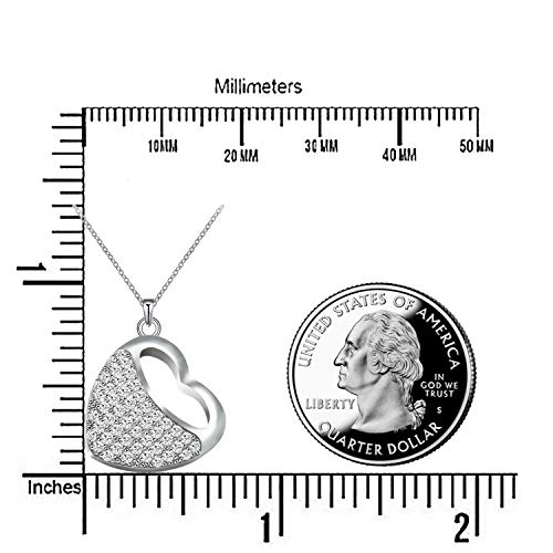 BEILIN 925 Sterling Silver Cremation Keepsake Ash Memorial Jewelry Urn Necklace for Ashes (Heart)