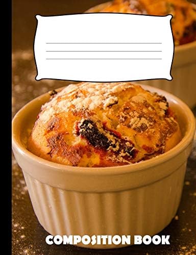 Composition Book: Pudding Composition Notebook Wide Ruled Paperback – 13 Jun 2019