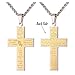 U7 Men Stainless Steel Chain 18K Gold Plated Bible Verse Lords Praying Hands Pendant Necklace Religious