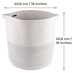 GooBloo Large Cotton Rope Woven Storage Basket