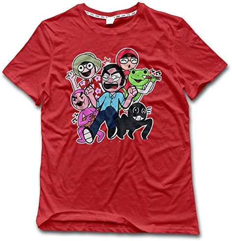 GOOOET Men's Filthy Frank Concert Cotton Tee Shirts Red L