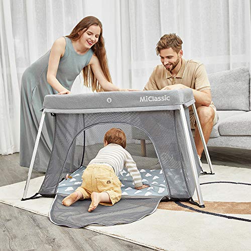 MiClassic Easy Folding Super Light Travel Bed Baby Crib Play Yard