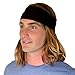Kooshoo HU Black Headband For Men. Ecofriendly Black Bandana Headband for Hiking, Running and Life.