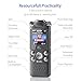 Poniie 8GB Portable Digital Audio Voice Recorder & MP3 Music Player with Built-in Loudspeaker (Rechargeable, Grey)