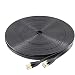 NCElec Weatherproof Flat Cat 6 (Cat6) Ethernet Cable, RJ45 Connector, 32AWG, Up to 1.0 Gbps and 250 MHz (50Ft, Black)