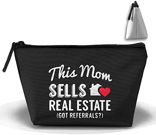 This Mom Sells Real Estate Realtor Cosmetic Makeup Bag Handy Purse Makeup Pouch Clutch Organizer Travel Storage Bag