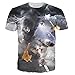 Uideazone Unisex 3D Graffiti Graphic Tee Cool Short Sleeve T Shirt