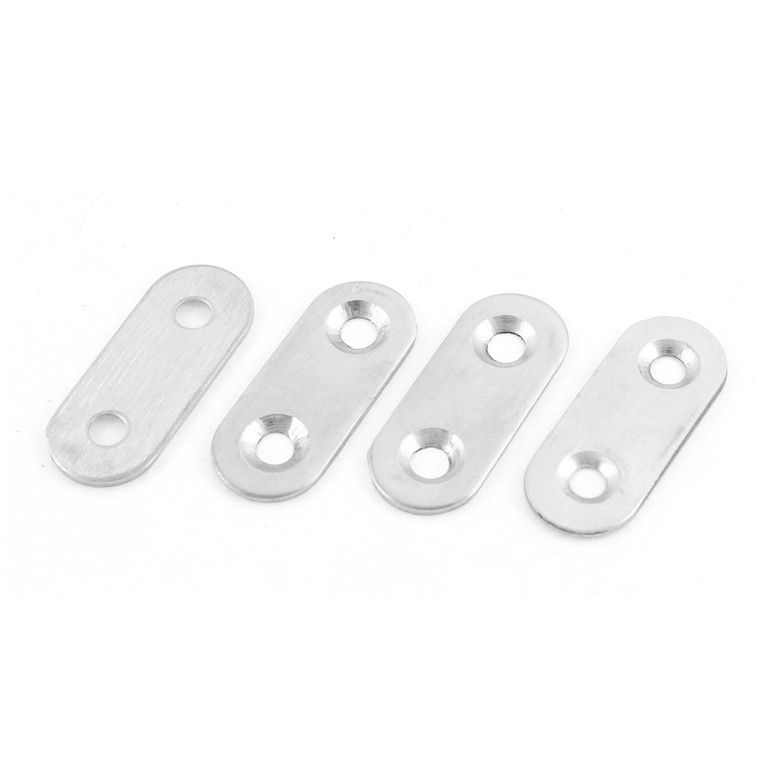 sourcingmap 40 x 15mm Flat Mending Repair Plate Bracket Corner Brace 4 PCS