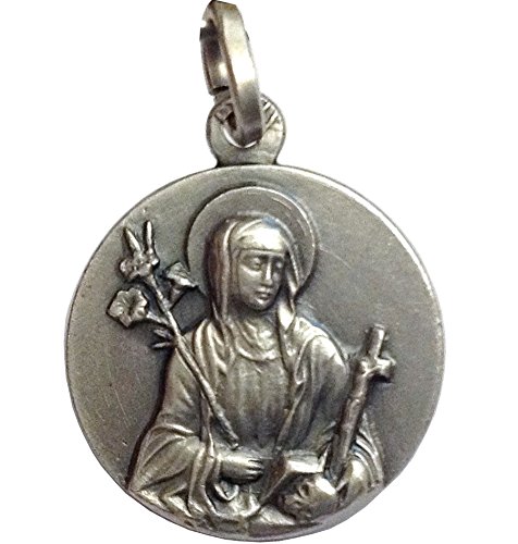 925 Sterling Silver " Saint Catherine from Siena " Medal - Patroness of Europe