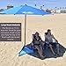 Xbrellas - High Wind Resistant Beach Umbrella Sand Base - 7.5 Round Patent Pending