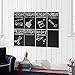 Atalanta Durable Weekly Wall Planner Vinyl Chalkboard Sheet Wall Decal Blackboard Set of 8 with 1 White Color Liquid Chalk Marker