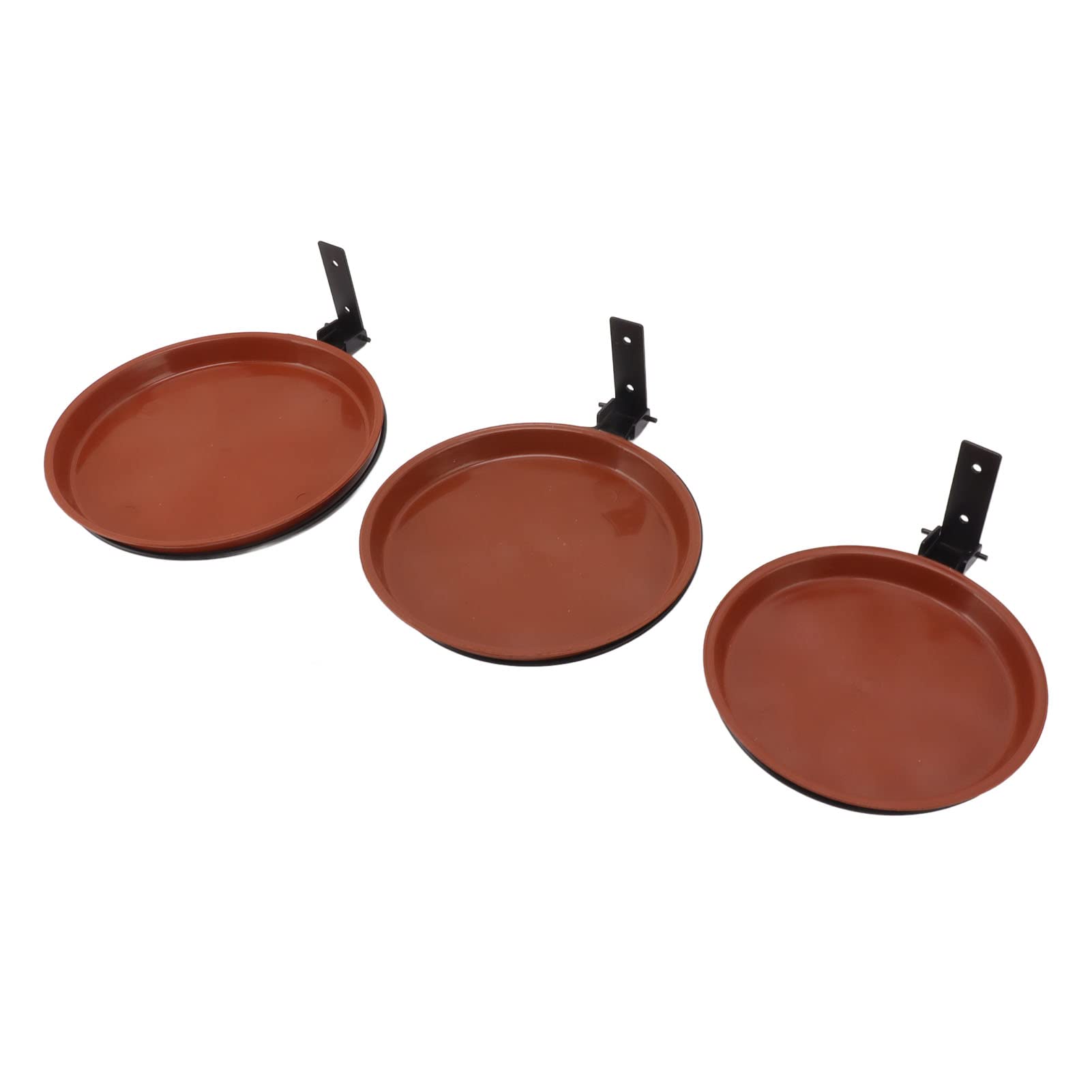 keshow Tree Mounted Bird Trays Terrace Bird Feeder Plastic Tree Mounted Bird Bath Bowl (3 Pot and 3 Bracket)