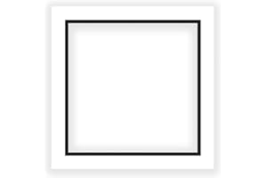 POSTER PALOOZA 20x20 Mat for 10x10 Photo - Precut White on Black Double Mat Picture Matboard for Frames Measuring 20 x 20 Inches - Bevel Cut Matte to Display Art Measuring 10 x 10 Inches - Acid Free ONE MAT