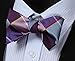 SetSense Men's Plaid Jacquard Woven Self Bow Tie Set