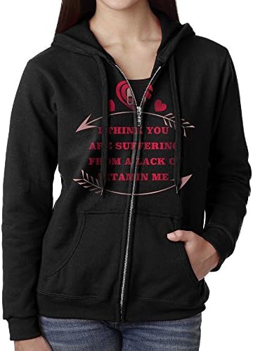 ILUY You Are Suffering From A Lack Of Vitamin Me Valentines Women White Hoodie Zipper Funny Lightweight