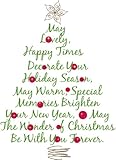 RoomMates RMK1412GM Christmas Tree Quote Peel & Stick Giant Wall Decal