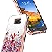 Galaxy S7 Active Case with [Tempered Glass Screen Protector] NageBee Quicksand Liquid Floating Glitter Flowing Sparkle Bling Luxury Clear Soft Case for Samsung Galaxy S7 Active SM-G891A (Rose Gold)