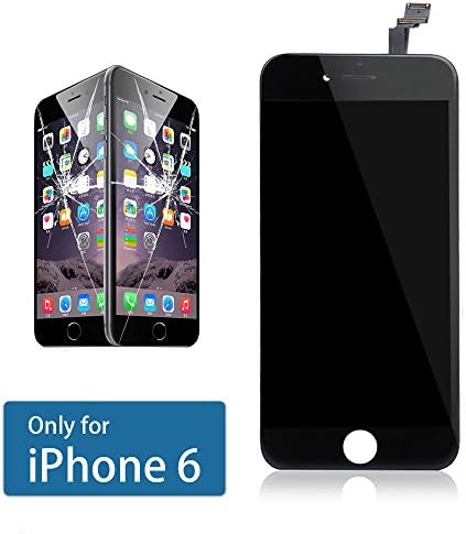 iPhone 6 Screen Replacement, LCD Touch Screen Kit Digitizer Frame Assembly Set for iPhone 6 Black