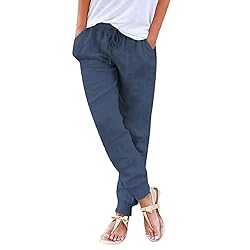 JIOEEH Womens Cargo Pants Drawstring Back Elastic