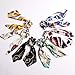 12Pcs Hair Scrunchies Scarf Satin Silk Elastic Hair Bands Hair Scarf Ponytail Holder Scrunchy Ties Vintage Accessories for Women Girls