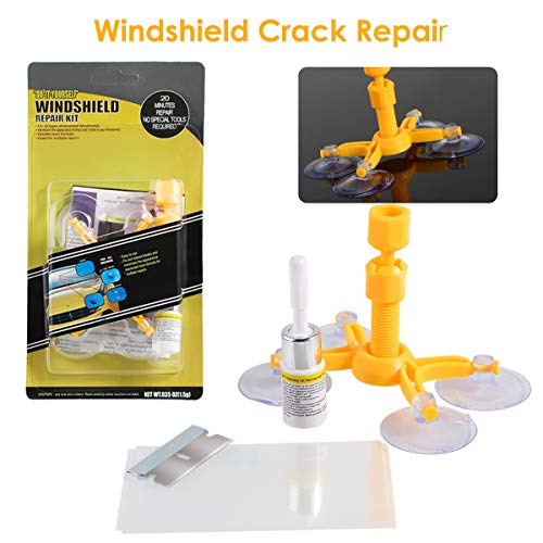 Tabpole Car Windshield Crack Repair Kit Quick Convenient Repair Tool for Windshield Crack Chip Scratch