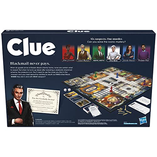 Clue Board Game for Kids Ages 8 and Up, Reimagined Clue Game for 26