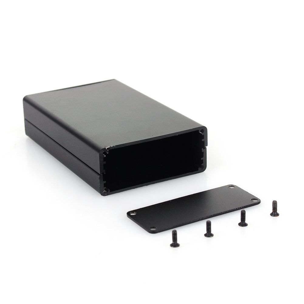 Ouitble Aluminum Project Box Black Enclosure Case Split Type Terminal Box 80×50×20mm Thickness 1mm for DIY Electronic Product