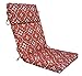 Bossima Indoor/Outdoor Red Damask High Back Chair Cushion, Set of 4,Spring/Summer Seasonal Replacement Cushions.