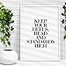 Keep Your Heels, Head and Standards High - Coco Chanel Inspirational Print Home Decor Typography Poster Black and White Wall Art