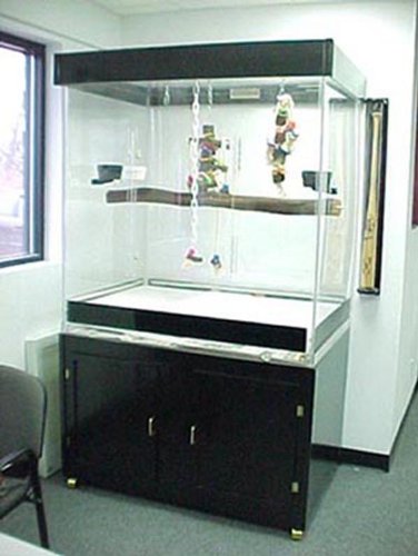 Large Bird Cage for Macaws - Large Parrot Cage, Crystal Clear Acrylic Bird Cage