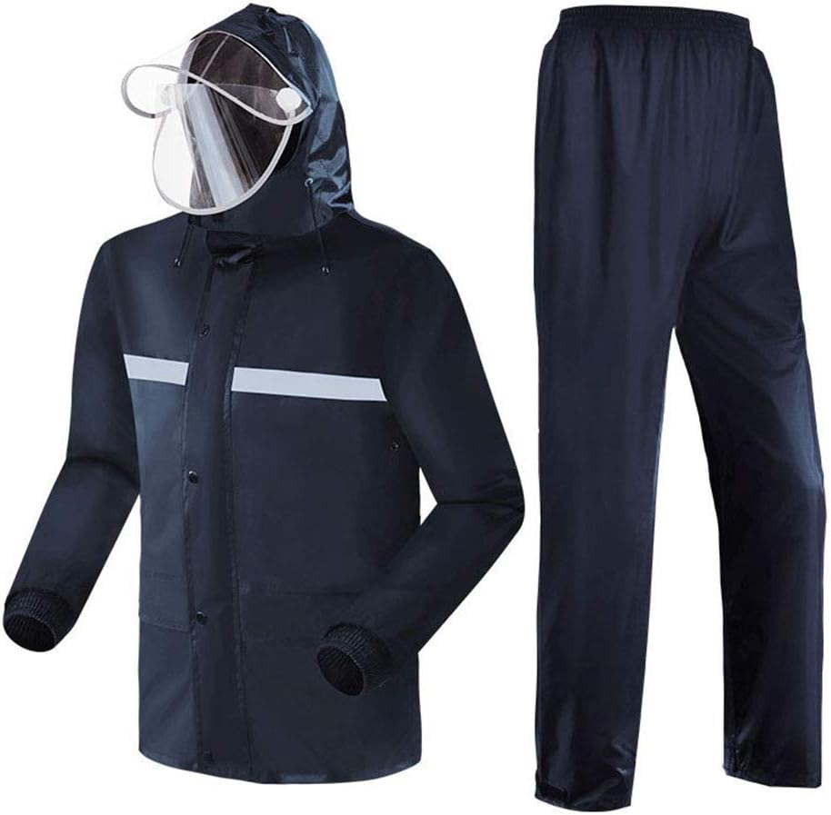 GR/Rain Suit for Men Waterproof Hooded Rainwear Jacket & Trouser Suit
