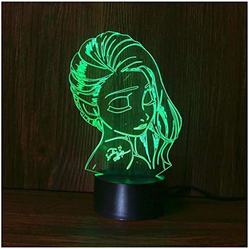 UK Ice Romance LED Night Light, Remote Control Touch Illusion Mini Cartoon Table Lamp for Halloween Children Birthday Gift Bedroom Decorative Art Sculpture Lamp, 7 Color Changes