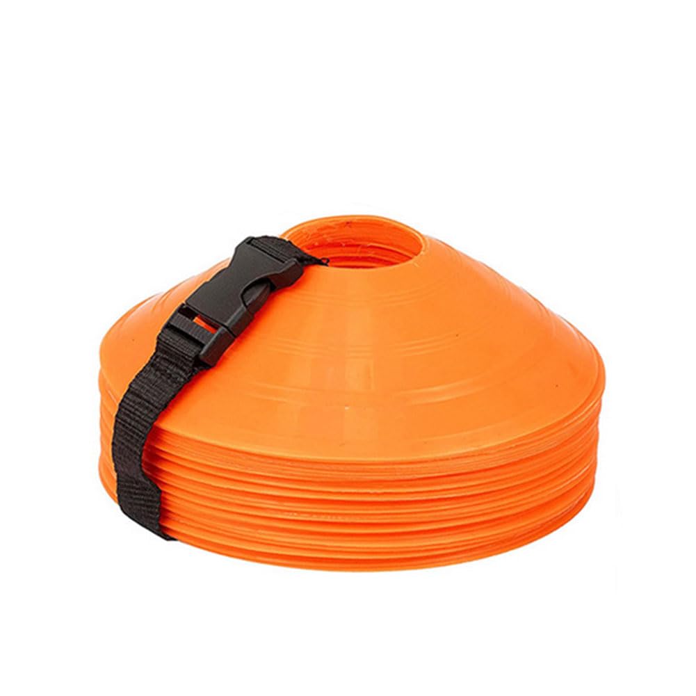 20PCS Disc Cones Soccer Cones Disc Cone with Strap Set Round Training Cones Agility Soccer Cones Sports Disc Cones Holder for Training Soccer Football Basketball Other Sports and Games (Orange)