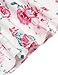 Arshiner Little Girls Round Neck Sleeveless Flower Print Back Zipper Pleated Dress with Belt