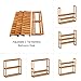 Trustiwood Bamboo Bathroom Shelf Adjustable 3-Tier Multifunctional Layer Rack Bathroom Kitchen Living Room Holder Wall Mounted Storage Organizer Standing Shelf