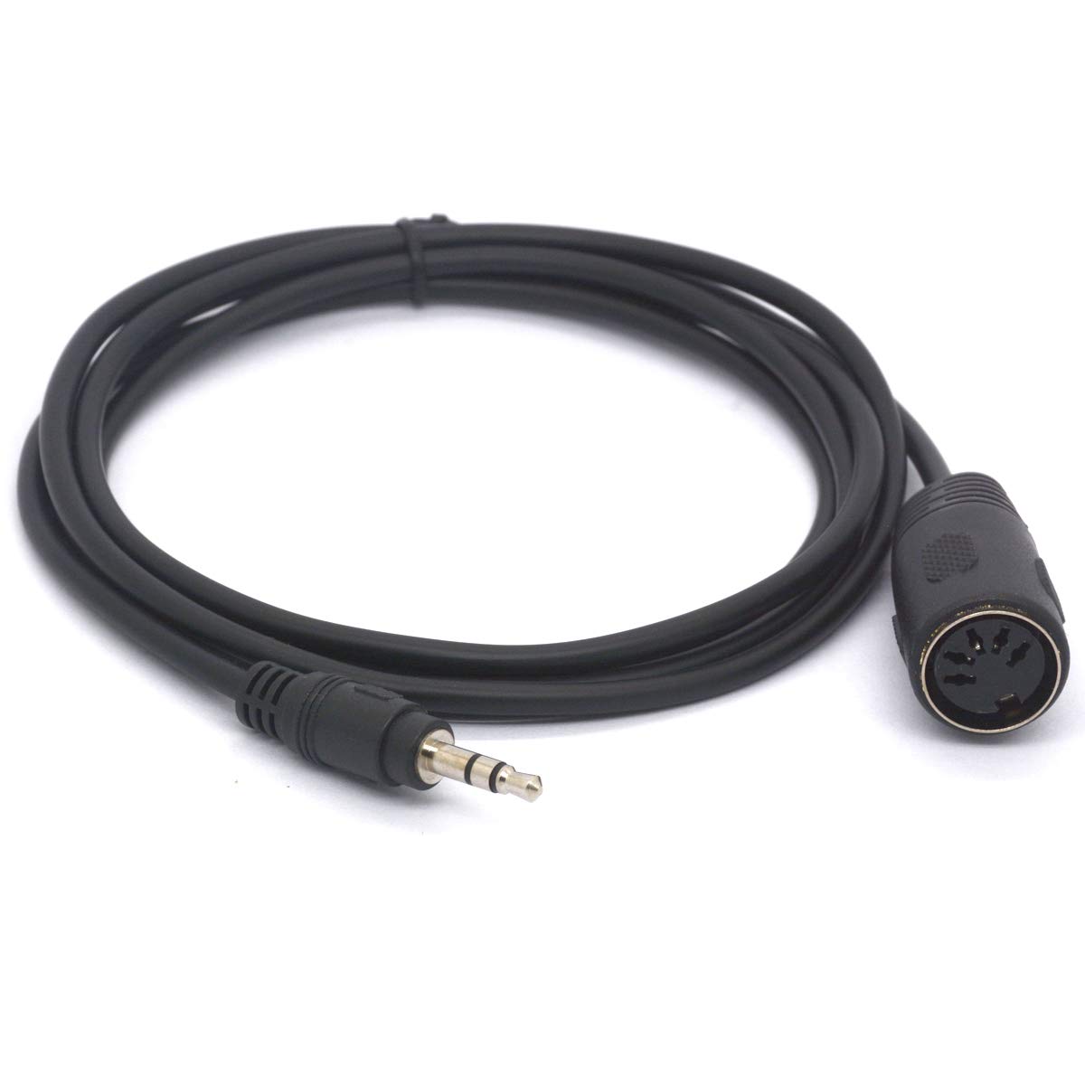 3.5mm 5 Pin Din MIDI Cable, 5-Pin DIN Plug Female to 3.5 (1/8in) TRS Stereo Male Jack Converter Cable for MIDI Keyboard IK Multimedia (1.5 meter)