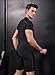 Holure Men's Workout Fitted Athletic Shirt Compression Short Sleeve Shirts White L