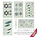 Tastto Lace Henna Temporary Tattoos, White, 8 Sheets