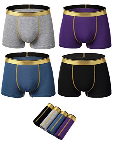 Nothar Men's 4 Pack Soft and Breathable Pouch Underwear Boxer Briefs