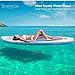 SereneLife Inflatable Stand Up Paddle Board (6 Inches Thick) Universal SUP Wide Stance w/ Bottom Fin for Paddling and Surf Control | Non-Slip Deck | Youth and Adult