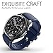 FanTEK Band for Galaxy Watch 3 45mm / Galaxy Watch 46mm / Gear S3 Watch, 22mm Silicone Sport Quick Release Replacement Strap for Moto 360 2nd Gen 46mm/ Pebble Time Steel, Midnight Blue