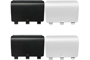 4 Pack Battery Back Cover for Xbox One/One S/One X Controller, One Controller Battery Cover Door Battery Back Shell Repair Pa