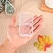 SATINIOR 12 Pack Clear Plastic Beads Storage Containers Box with Hinged Lid for Beads and More (2.12 x 2.12 x 0.79 Inch)