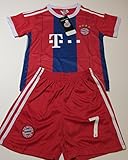 NEW FC BAYERN MUNCHEN 2014-15 RIBERY #7 FOOTBALL SOCCER KIDS CHILD JERSEY & SHORTS